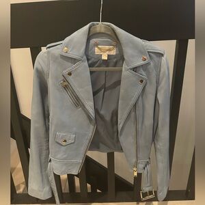 MICHAEL Michael Kors Leather Moto Jacket